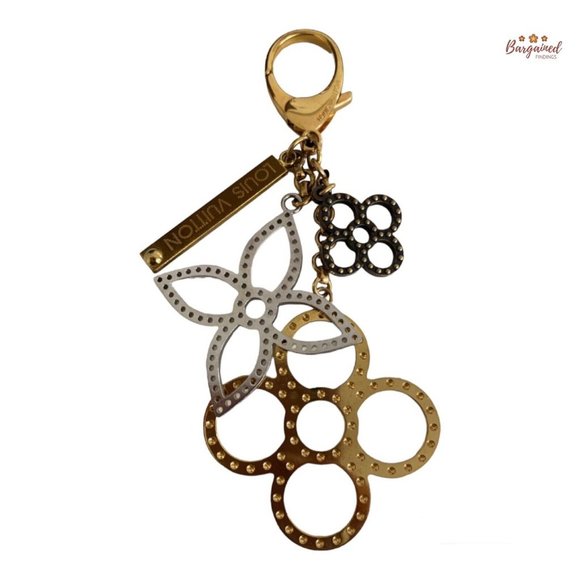 Authentic LOUIS VUITTON Goldtone Tapage Key Holder And Bag Charm - Picture 1 of 12